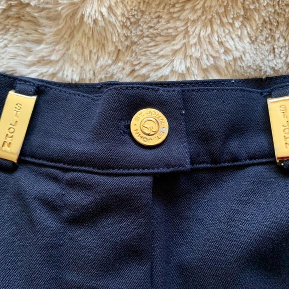 ST. JOHN Sport by Marie Gray navy cotton Twill ladies trousers in size 2… - Picture 5 of 12